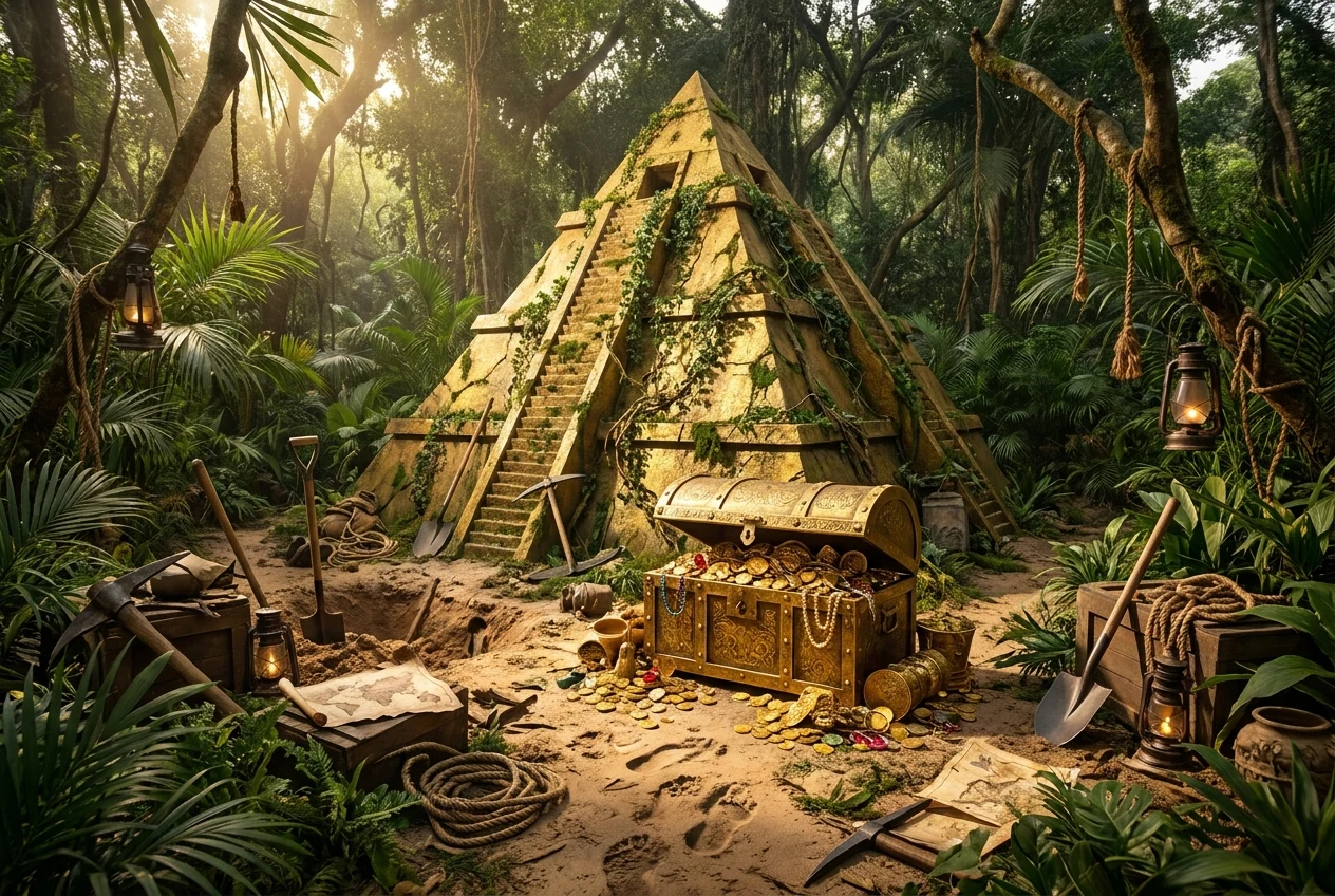 Gonzo Treasure Hunt bij Oranje Palace live casino spellen