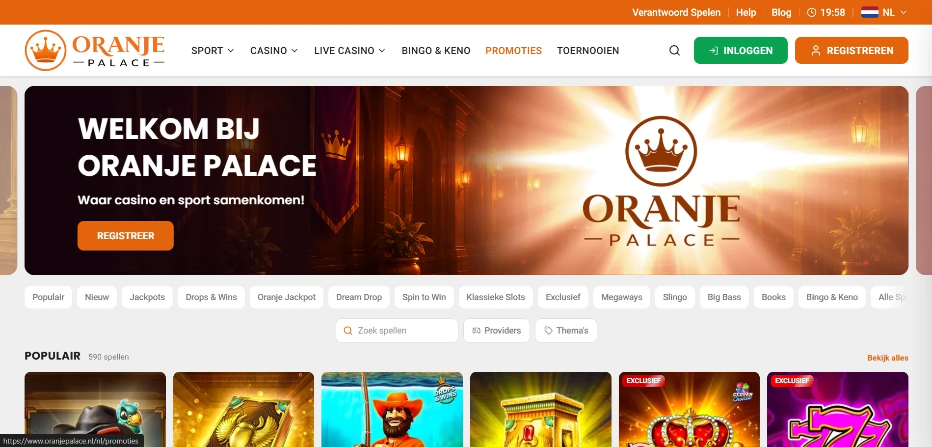 Oranje Palace online casino