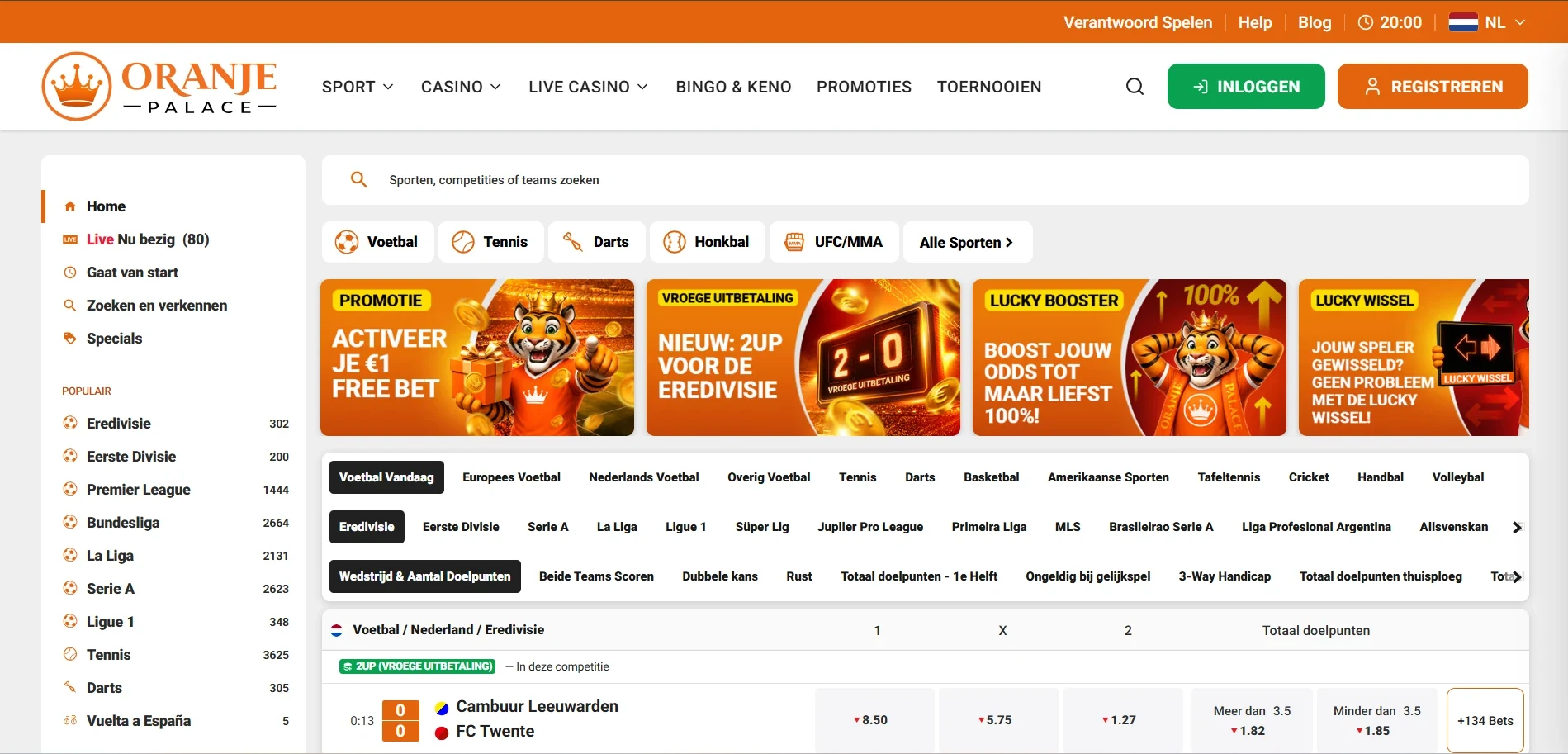 Oranje Palace casino sport